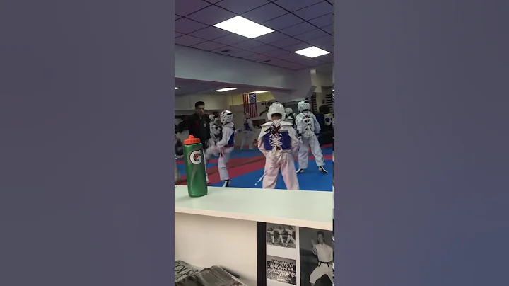 Tae Kwon do training Adrian Pinos with Master Yoo