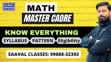 Math Master Cadre, Punjab | Syllabus & Course Information | SAAVAL CLASSES, Abohar |