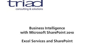 Excel Services and SharePoint 2010