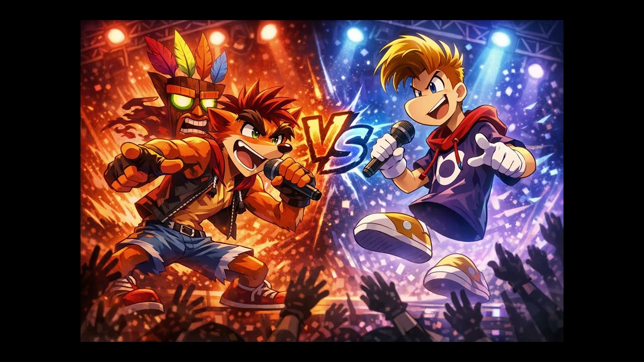 crash bandicoot contra rayman