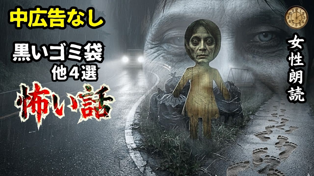 【怪談朗読】目が合ったら終わり…。日常が狂気に歪む怖い話５選【中広告なし/睡眠用/女性朗読/作業用】