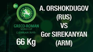 Group B Round 2 Greco Roman Wrestling 66 kg A. ORSHOKDUGO (RUS) vs G. SIREKANYAN (HUN) Tehran