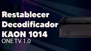 Restablecimiento De Ajustes De Fabrica Kaon Vmm 1014 Y 1008