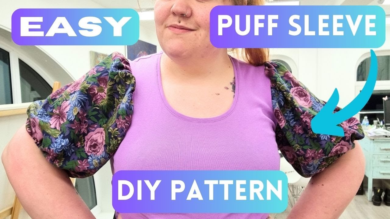 Upcycle A Basic Top With This Puff Sleeve Pattern Tutorial! I will show