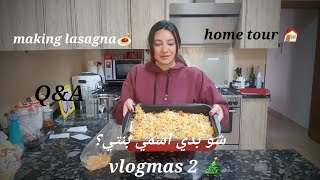 vlogmas day 2 Q&A , pre-gathering , home tour . جاوبت على كل الاسئلة