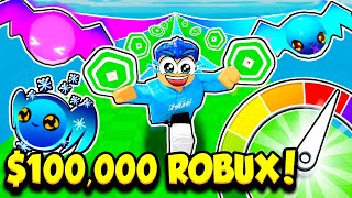 Spending $100,000 ROBUX To Become THE FASTEST IN RACE CLICKER!