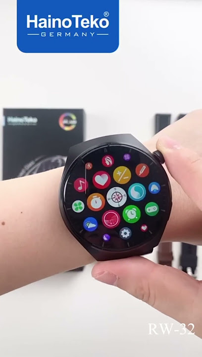 Haino Teko RW-32 Smart Watch -AMOLED -Carved glass Display- Silicone   stainless steel 3 strap