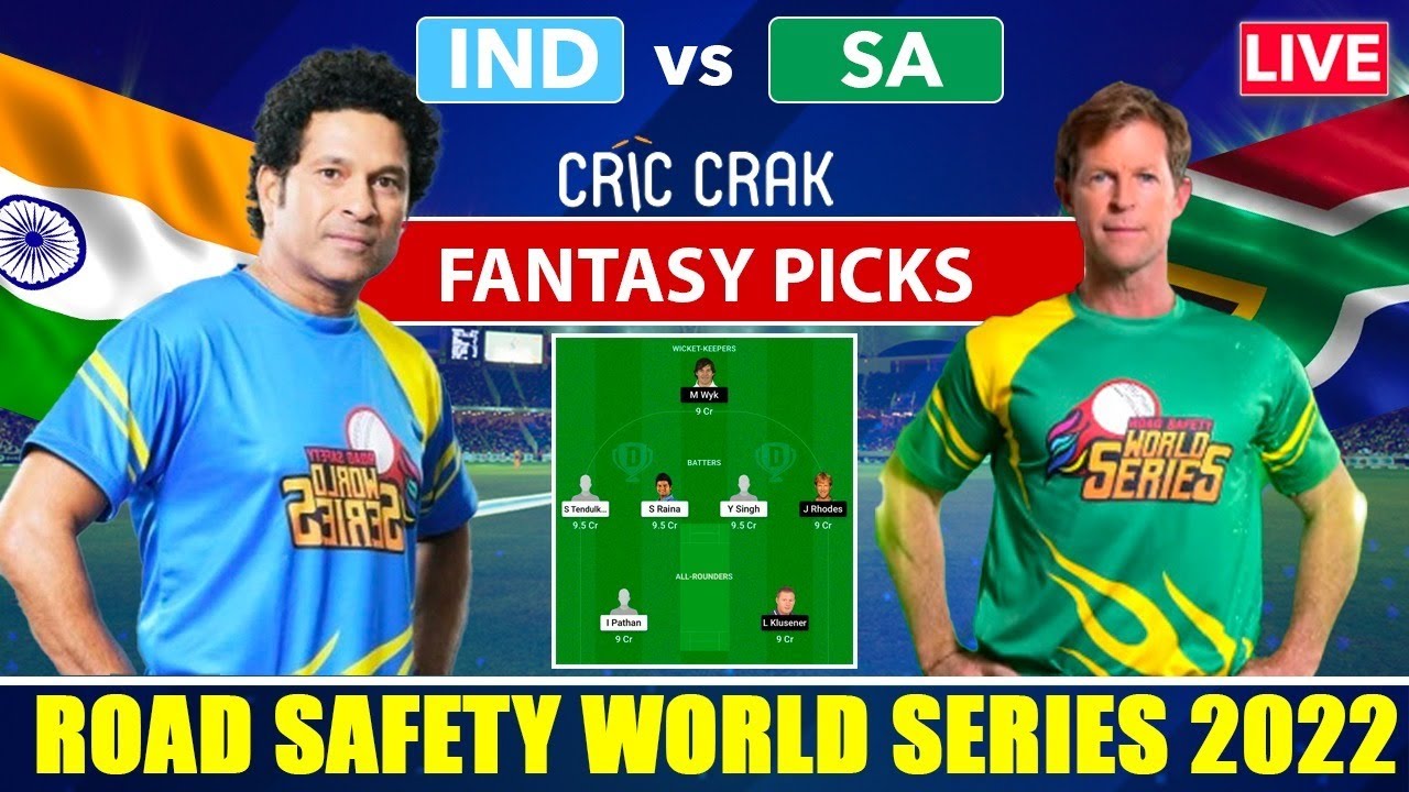 🔴Live Road Safety World Series 2022 🇮🇳 India Legends vs South Africa 🇿🇦 Legends Dream11Prediction