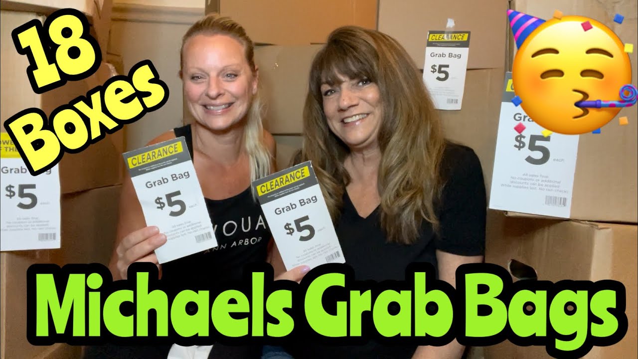 MICHAELS Grab Bags / Boxes September 2021 We Got 18 Boxes $5 each Was It Worth It??