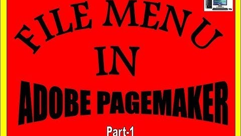 File menu in " PAGEMAKER"
