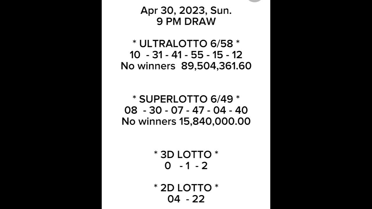 lotto result april 30 2023 YouTube