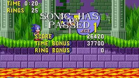 Sonic the Hedgehog - Marble Zone Act 1 "Glitched" Speedrun [0:20]