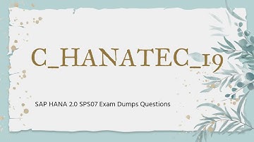 C_HANATEC_19 SAP Certified Technology Associate Exam Dumps Questions