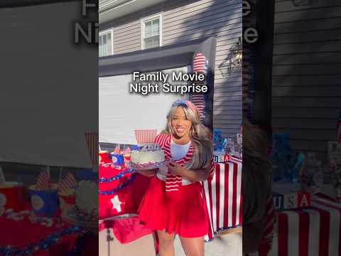 Surprising my daughter with a movie night for July 4th and America 250 ☺️ #sponsored #momlife #DIY