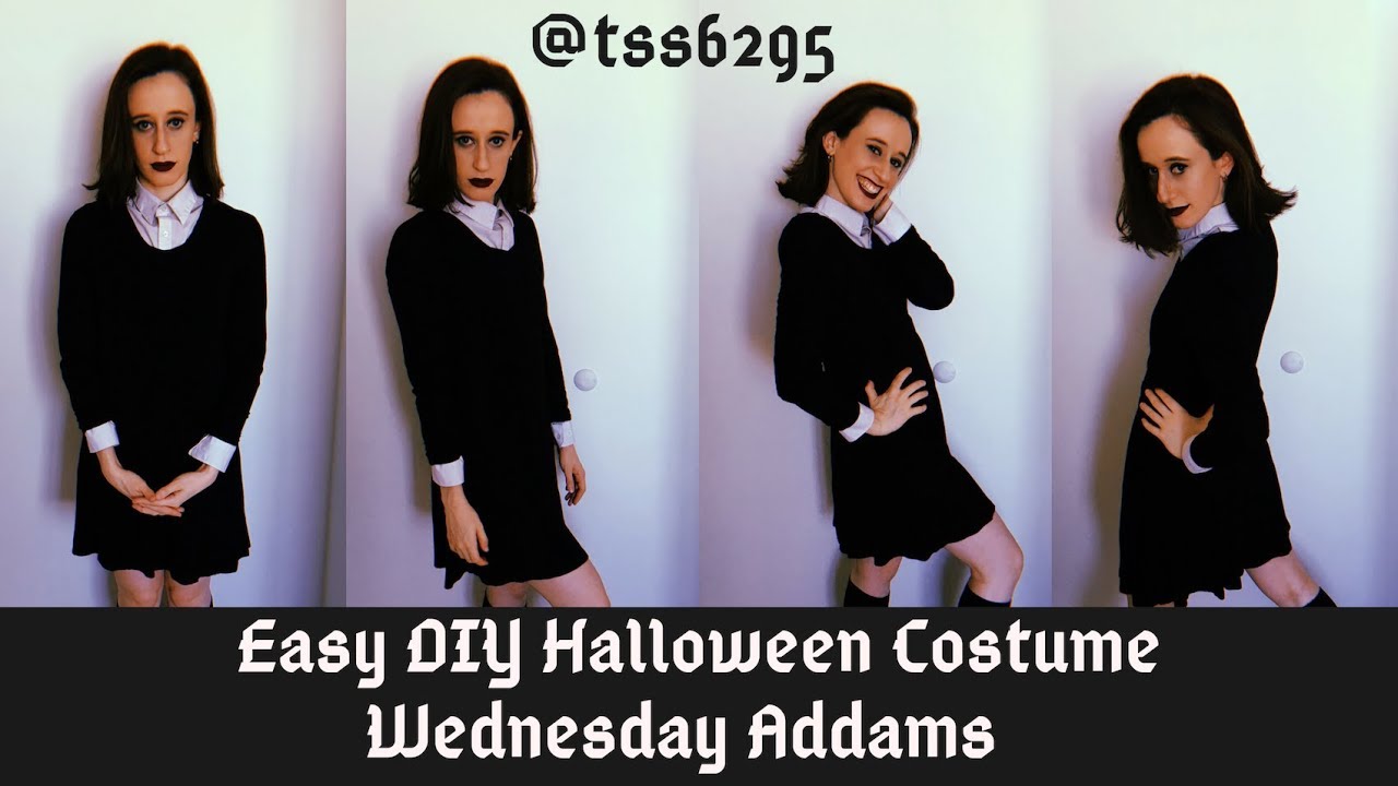 Easy Wednesday Addams Costume Ideas - Wednesday Addams Halloween DIY