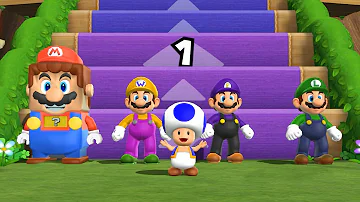 Mario Party 9 - Step It Up Lego Mario Vs Wario Vs Waluigi Vs Luigi (COM最強 たつじん)