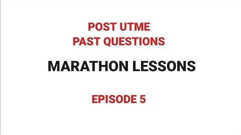 Post UTME Free Online Tutorials.  Post UTME Past Questions and Answers. #postutme #dimmatutorials