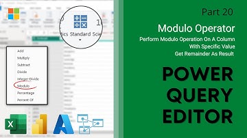 20. Modulo Transformation | Power Query Editor