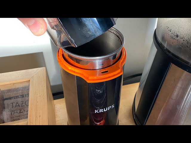 Krups Silent Vortex Coffee and Spice Grinder with Removable Dishwasher Safe  Bowl 12 Cup Easy to Use, 5 Times Quieter 175 Watts Dry Herbs, Nuts, Black