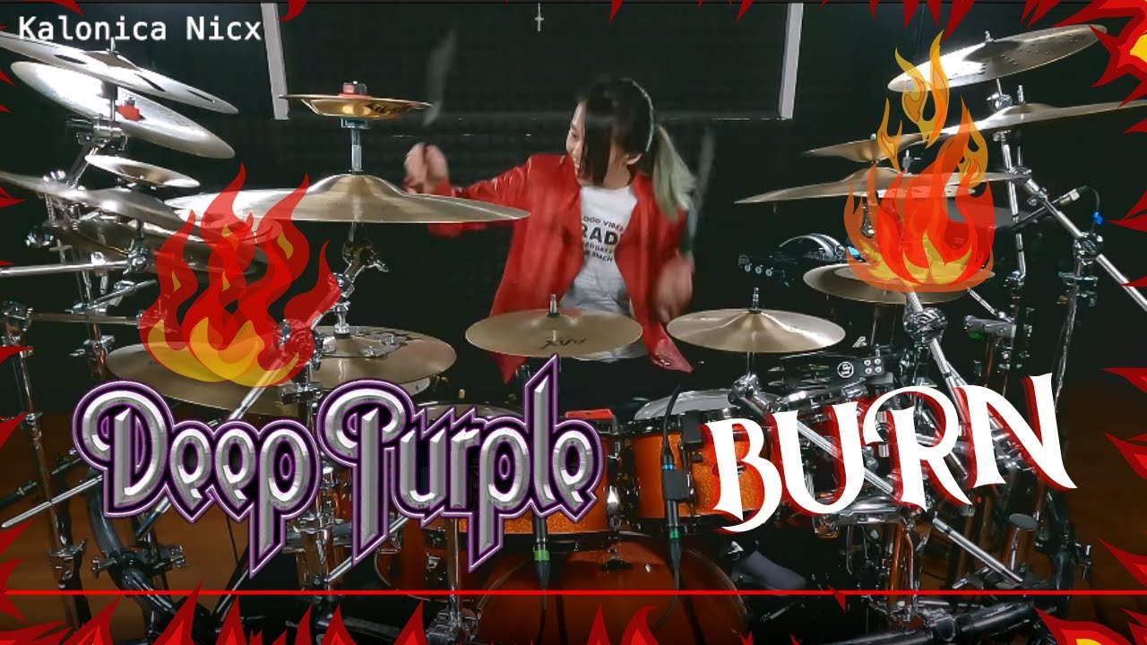 Deep Purple   Burn   Ian Paice  Drum cover by Kalonica Nicx