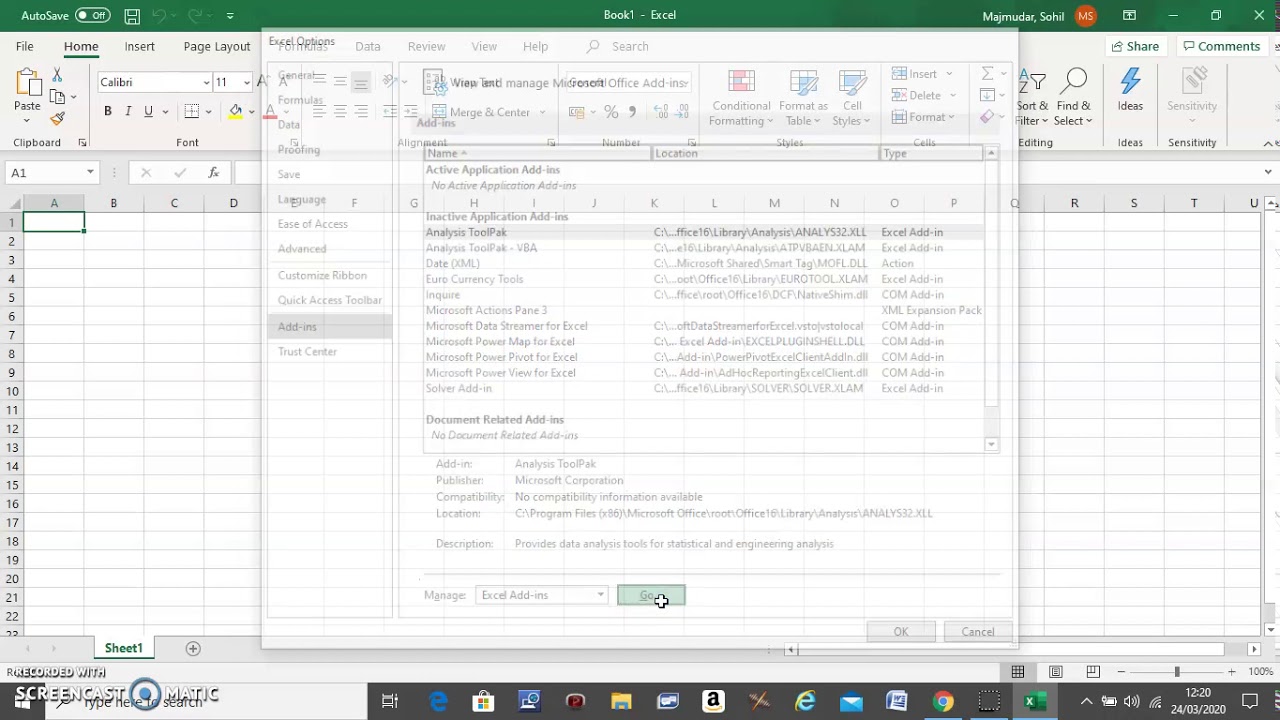 install data analysis in excel install data analysis in excel