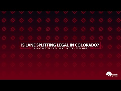 Is Lane Splitting Legal in Colorado?: A Motorcycle Accident Lawyer Explains