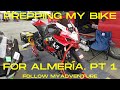 Prepping my GSXR600 for Almería 2022