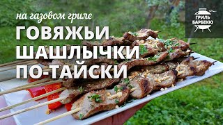 Говяжьи шашлычки по-тайски на гриле (рецепт на газовом гриле)