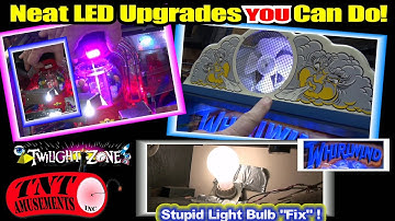 #1634 Williams WHIRLWIND & Bally TWILIGHT ZONE Pinball Mods you can do! - TNT Amusements