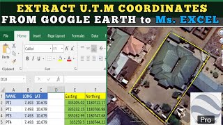 Extract UTM coordinates from Google Earth Pro to Ms. Excel (2) || Kml to Excel as a Beginner in 2026