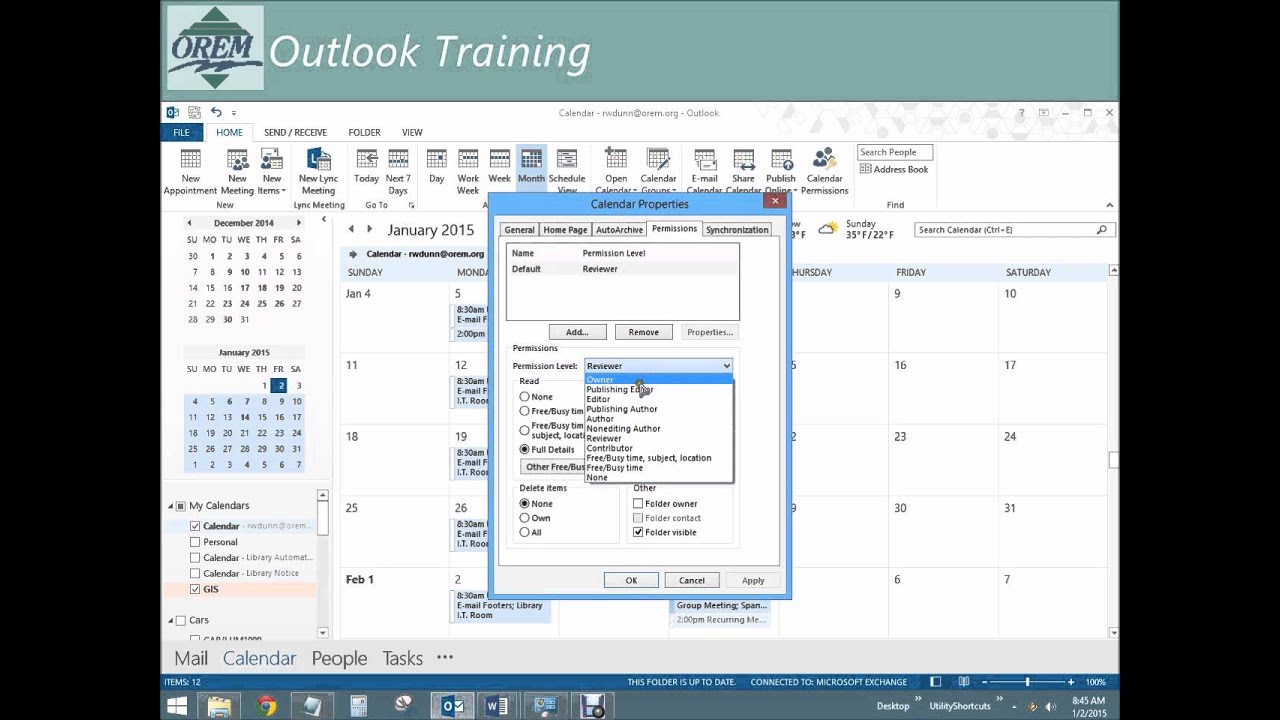 Desktop Outlook 2013 Calendars Part 3 YouTube Desktop Outlook 2013 Calendars Part 3 YouTube