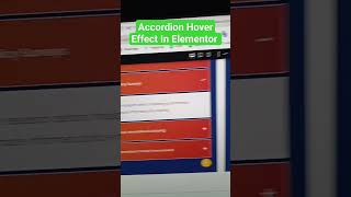 How to add Hover Effect on Accordion In Elementor, Open Accordion On Hover. #elementor