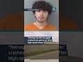 ‘Teenage human smuggler’ crashes into patrol car after high-speed chase #itvnews #policechase #news