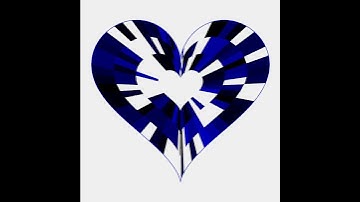 Blue heart. Draw by openFrameworks