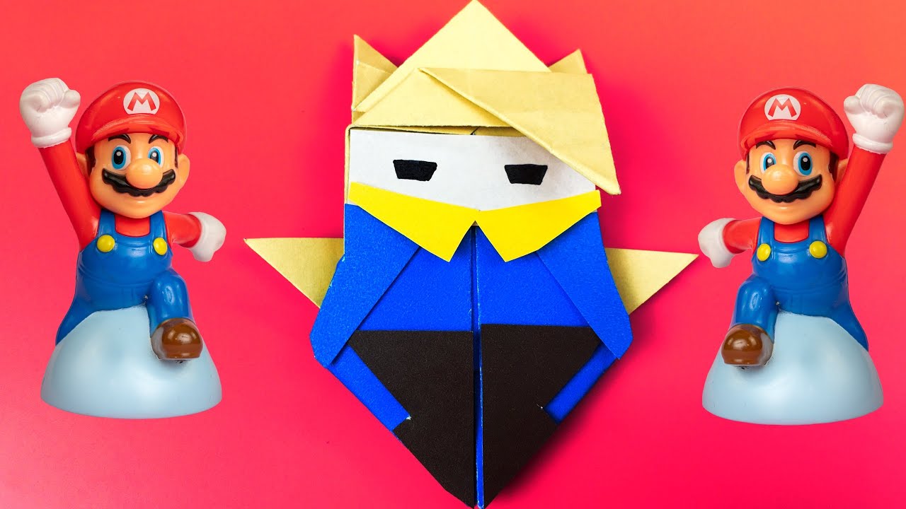 Origami tutorial 🟩 King Olly of Supermario 🟩 Supermario King Olly YouTube