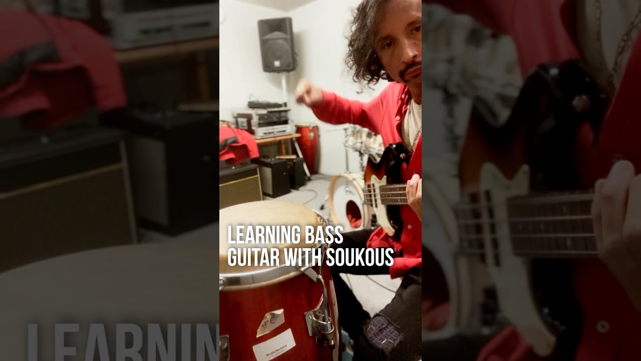 Learning Bass Guitar enjoying with Soukous Music Pt.1
