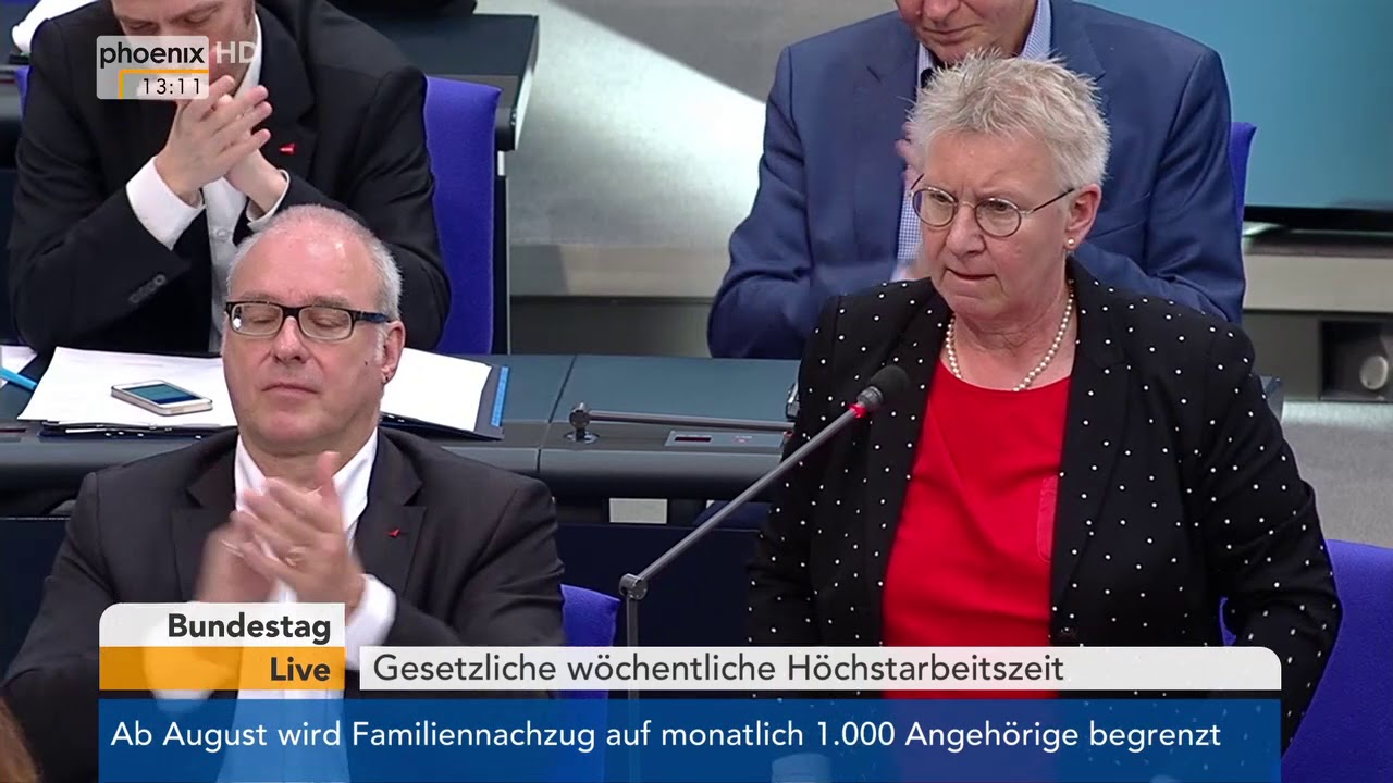  Update New  Bundestagsdebatte zur gesetzlichen wöchentlichen Höchstarbeitszeit am 01.02.18