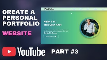 How to create personal portfolio website using html css and javascript part#3