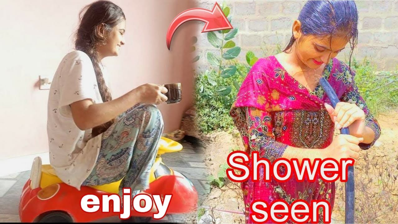 18+ age Desi village style shower vlog Tabbasum Malik