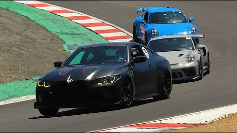 BMW M4 CSL vs 991.2 GT3 RS vs 992 GT3 at Laguna Seca - Serge Track Days GT3RS