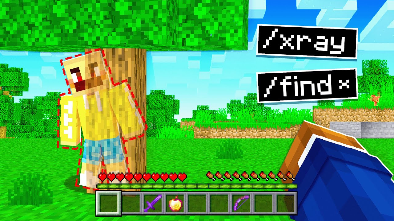 Epic XRAY PRANK in Minecraft Hide and Seek!