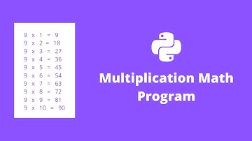 How To Create Multiplication Tables In Python With For Loop.....