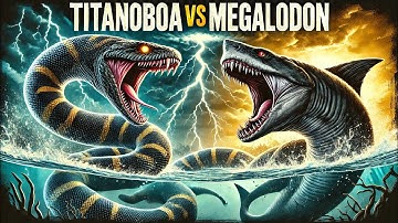 "Titanoboa vs Megalodon – Ultimate Prehistoric Battle! Who Would Win?"