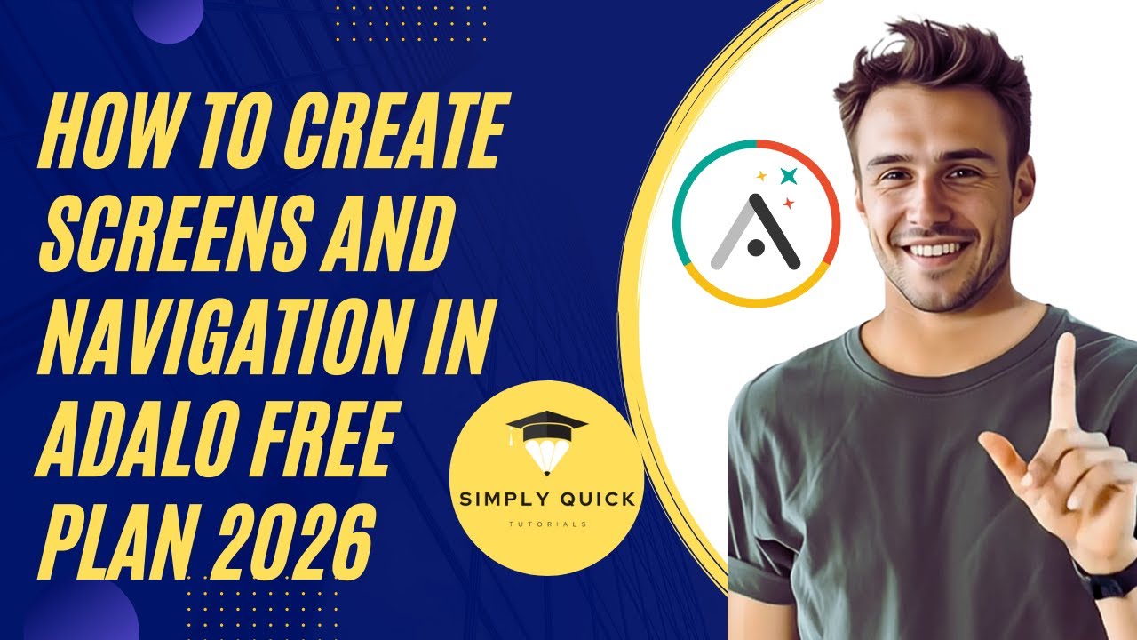 How to Create Screens and Navigation in Adalo Free Plan 2026 - YouTube