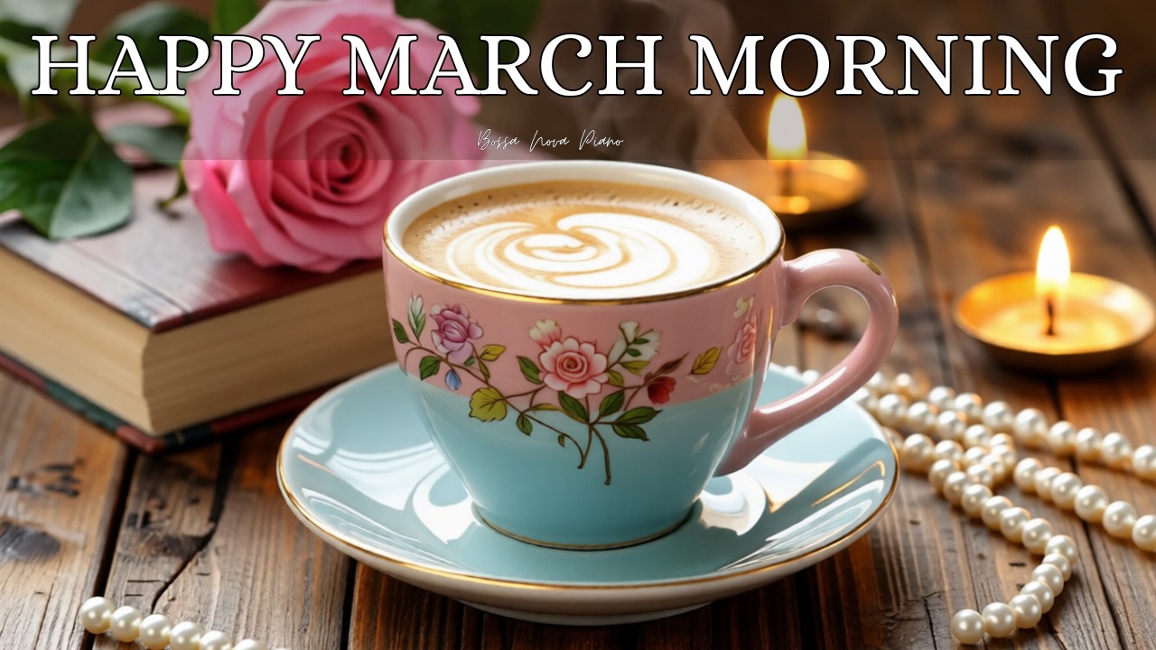 Happy March Morning Jazz ☕ Positive Coffee Music & Delicate Bossa Nova Piano for Joyful Mood