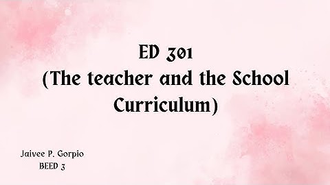ED 301 Curriculum Localization