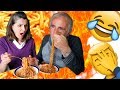 GRANDPARENTS TRY X2 NUCLEAR FIRE NOODLE CHALLENGE *HILARIOUS