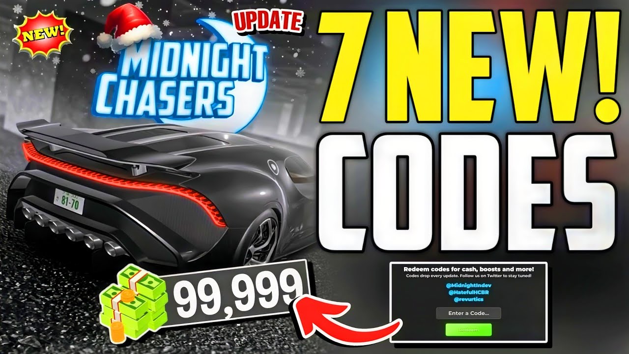 ⚠️CHRISTMAS!🎄🎅[CODES]⚠️MIDNIGHT CHASERS:HIGHWAY RACING ROBLOX CODES ...