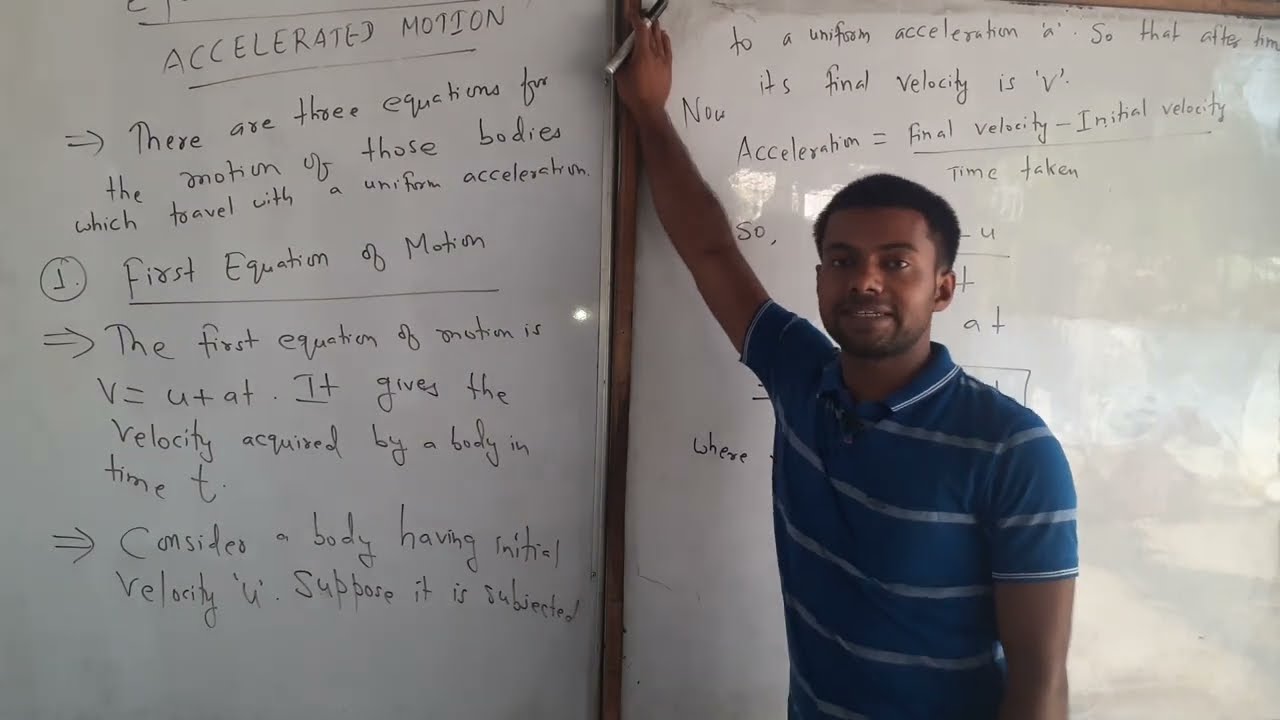 Class-9th Derivations Of Equation Of Motion-By Anurag Sir 