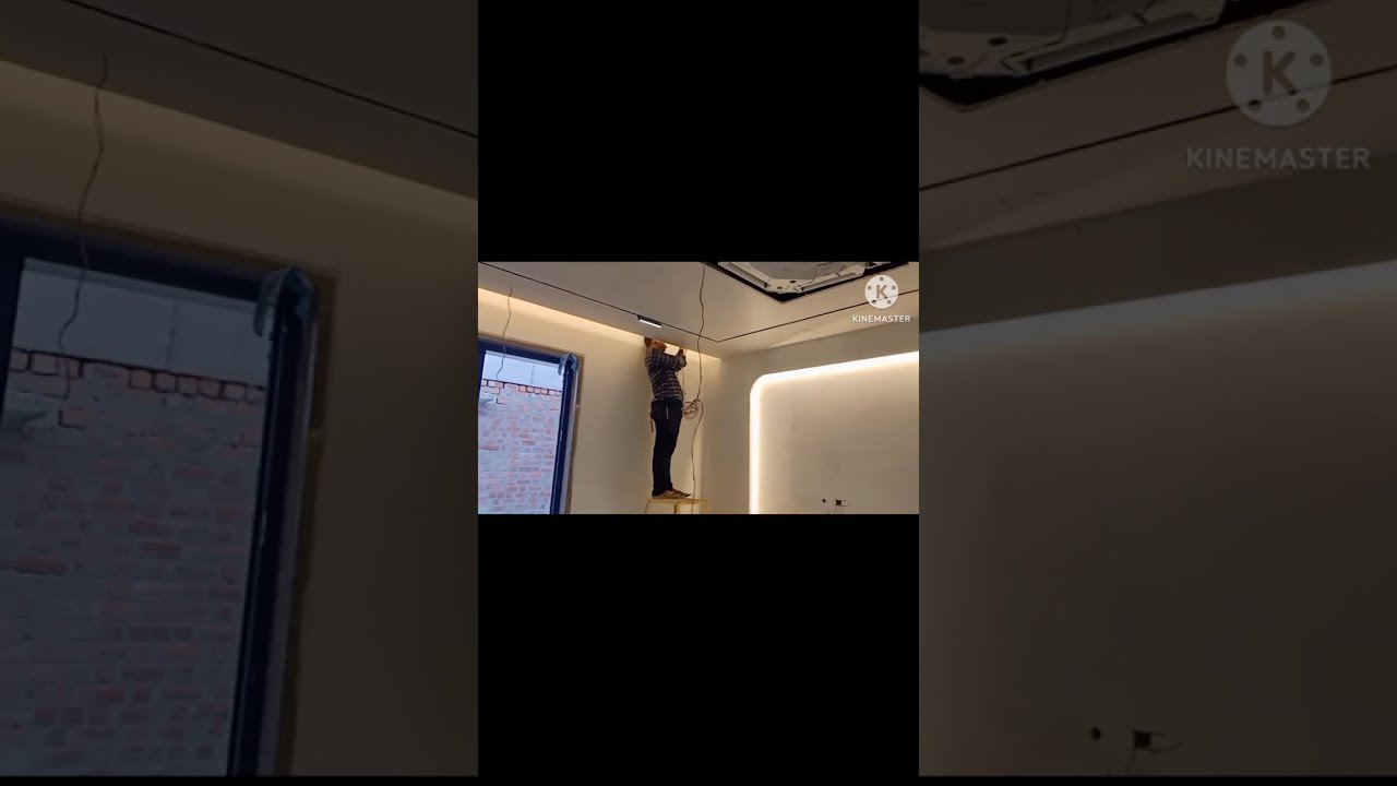 NEW house  cotton  and tv unit profile light installation